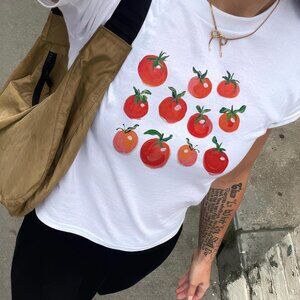 Tomato Print Baby Tee – Italian Girl Summer 90s Style